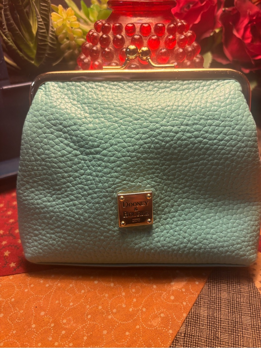 Dooney & Bourke Pebble Grain Large Framed Coin Purse